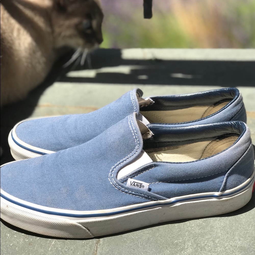 Blue slip on Vans